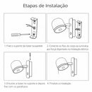 Arandela LED de Parede Touch Orientável com Ajuste de Brilho e Cor.