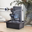 Fonte de Água Decorativa Zen com LED Relaxante – Ambiente Calmo e Sofisticado