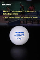 Bola de Tênis de Mesa SANWEI ABS TR 40+ – Controle Preciso e Resistência Profissional para Treino