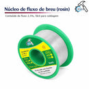 Fio de Solda Sem Chumbo com Fluxo – Solda Brilhante, Baixa Fumaça e Alta Aderência (RoHS)