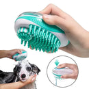 Escova de Banho Pet 2 em 1 – Massageia e Limpa com Dispensador de Shampoo