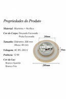 Arandela LED Circular Decorativa com Luz Indireta Suave para Ambientes Sofisticados