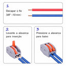 Conector de Emenda Elétrica com Alavanca – Conexão Segura sem Mau Contato (PA66)