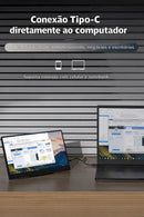 Monitor Portátil USB-C 14” – Expanda Sua Tela e Trabalhe com Mais Produtividade