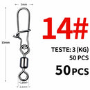 Conector de Pesca com Girador 360° e Engate Rápido – Evita Torção da Linha