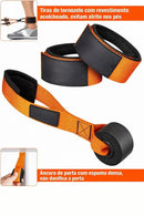Kit Elástico de Resistência Ajustável até 163kg com Pegadores, Tornozeleiras e Âncora de Porta