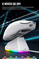Mouse Gamer Sem Fio com Sensor PAW3311 – Precisão Extrema e Uso Contínuo