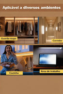 Barra de Luz LED com Sensor de Movimento Recarregável – Iluminação Automática sem Fios