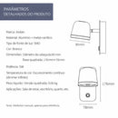 Arandela LED de Parede Touch Orientável com Ajuste de Brilho e Cor.
