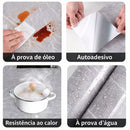 Papel de Parede Adesivo Impermeável para Banheiro e Cozinha – Acabamento Mármore