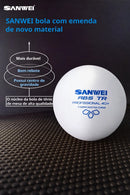Bola de Tênis de Mesa SANWEI ABS TR 40+ – Controle Preciso e Resistência Profissional para Treino