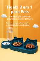 “Comedouro 3 em 1 PetCare™ – Mais Saúde e Praticidade Para Seu Pet e Tranquilidade Para Você