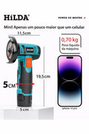 Mini Esmerilhadeira/Lixadeira Sem Fio 12V HILDA – Potência e Precisão para Corte e Desbaste em Meta