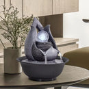 Fonte de Água Decorativa Zen com LED Relaxante – Ambiente Calmo e Sofisticado