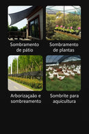 Tela de Sombra Reforçada HDPE – Reduz o Calor e Protege Plantas