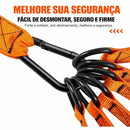 Kit Elástico de Resistência Ajustável até 163kg com Pegadores, Tornozeleiras e Âncora de Porta
