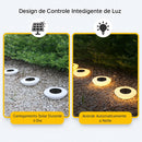 Luminária Solar de Embutir no Solo – Efeito de Luz Elegante para Áreas Externas