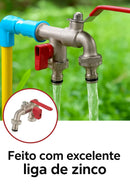 Torneira Dupla 2 em 1 para Jardim – Praticidade com Saídas Independentes