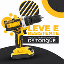Parafusadeira e Furadeira a Bateria DOW com Ajuste de Torque e Kit Completo