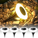 Luminária Solar de Embutir no Solo – Efeito de Luz Elegante para Áreas Externas