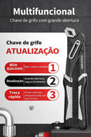 Chave de Grifo Ajustável Profissional em Aço Cromo Vanádio – Aperto Rápido e Máxima Aderência